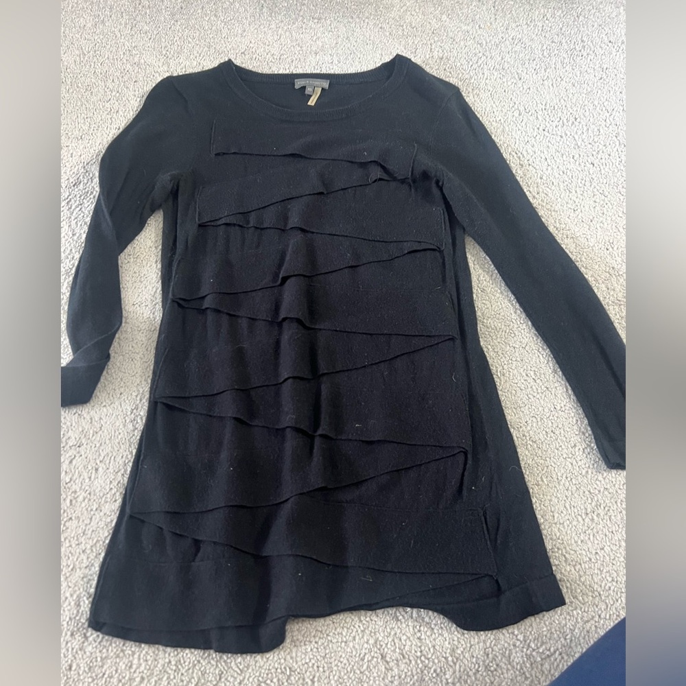 Vince Camuto Classic Black Knit Top xs